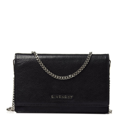 Givenchy Sugar Goatskin Pandora Chain Wallet Black 1 of 11