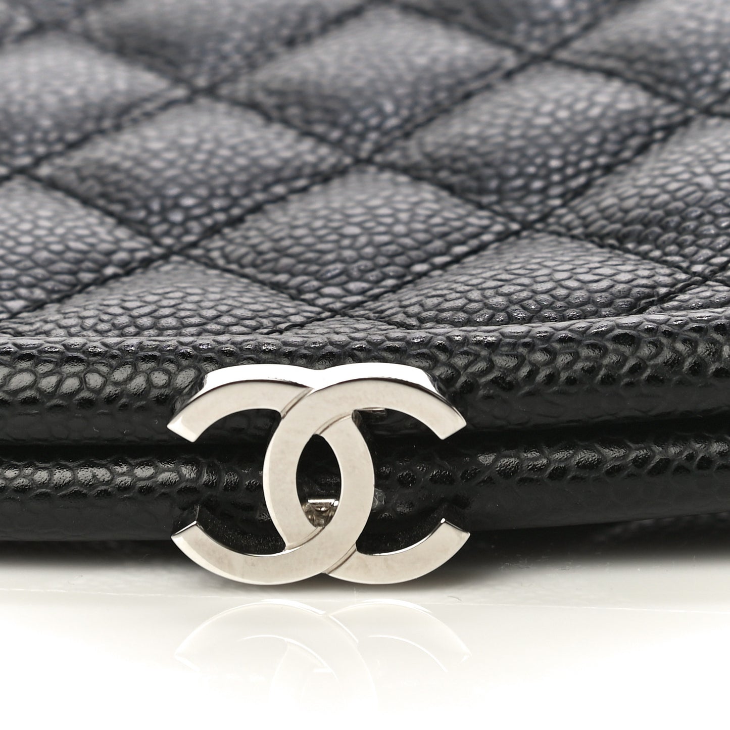 Caviar Quilted Timeless Clutch Black