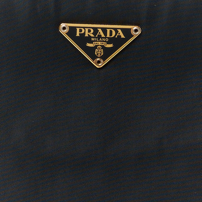 Prada Tessuto Nylon Soft Calfskin Shoulder Bag Black 8 of 11
