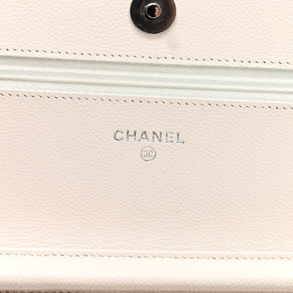 Chanel Caviar Quilted Wallet On Chain WOC White 7 of 12