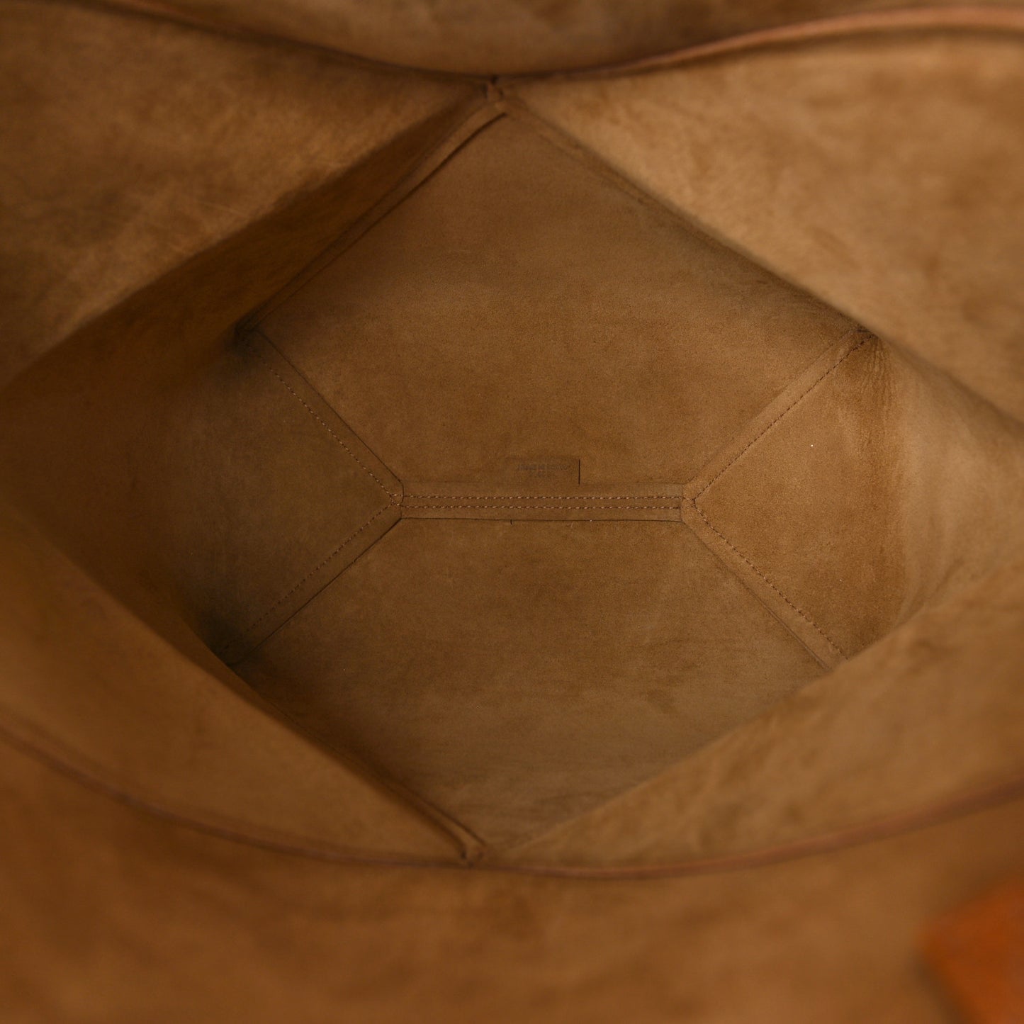 Shiny Calfskin Medium Puzzle Fold Tote Warm Desert