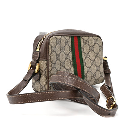 Gucci GG Supreme Monogram Web Mini Ophidia Shoulder Bag Brown 3 of 11