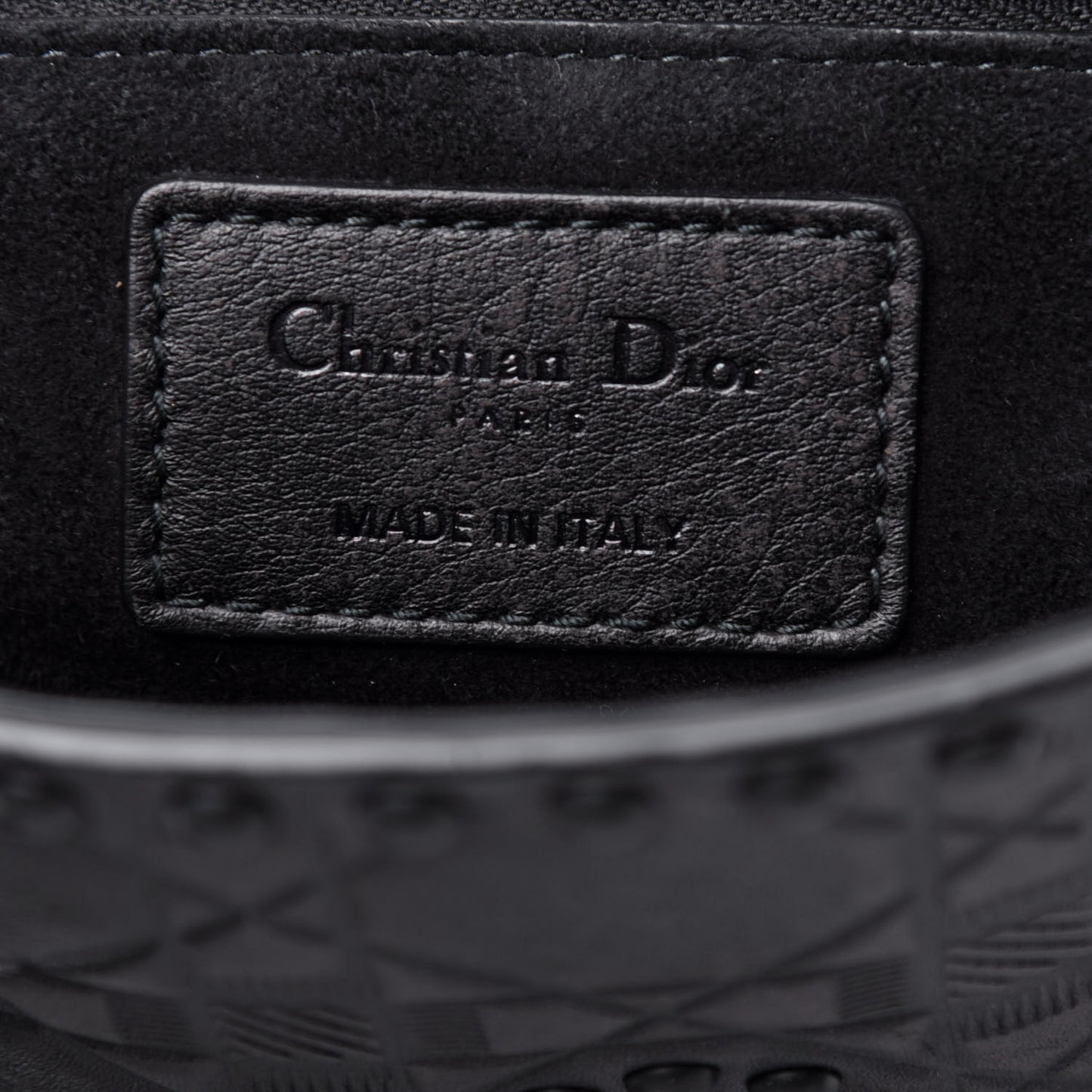 Lambskin Studded Matte Cannage Medium Lady Dior So Black
