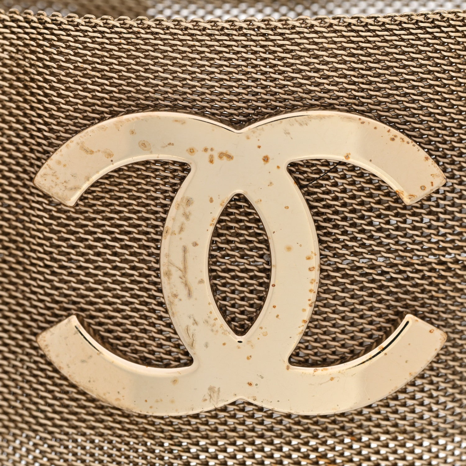 Chanel Metal Mesh CC Bracelet Light Gold 6 of 6