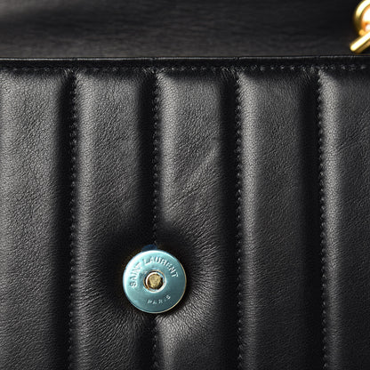 Saint Laurent Lambskin Matelasse Monogram Vicky Chain Wallet Black 8 of 8
