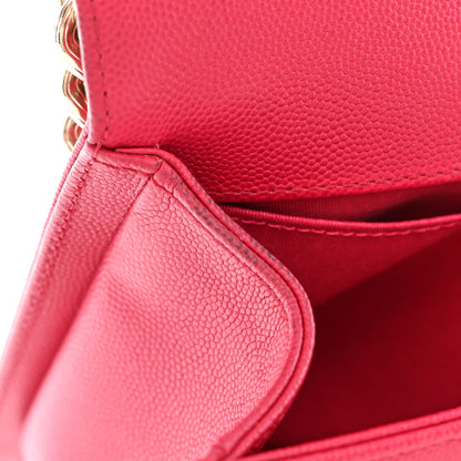 Chanel Caviar Quilted Medium Boy Flap Dark Pink 11 of 12