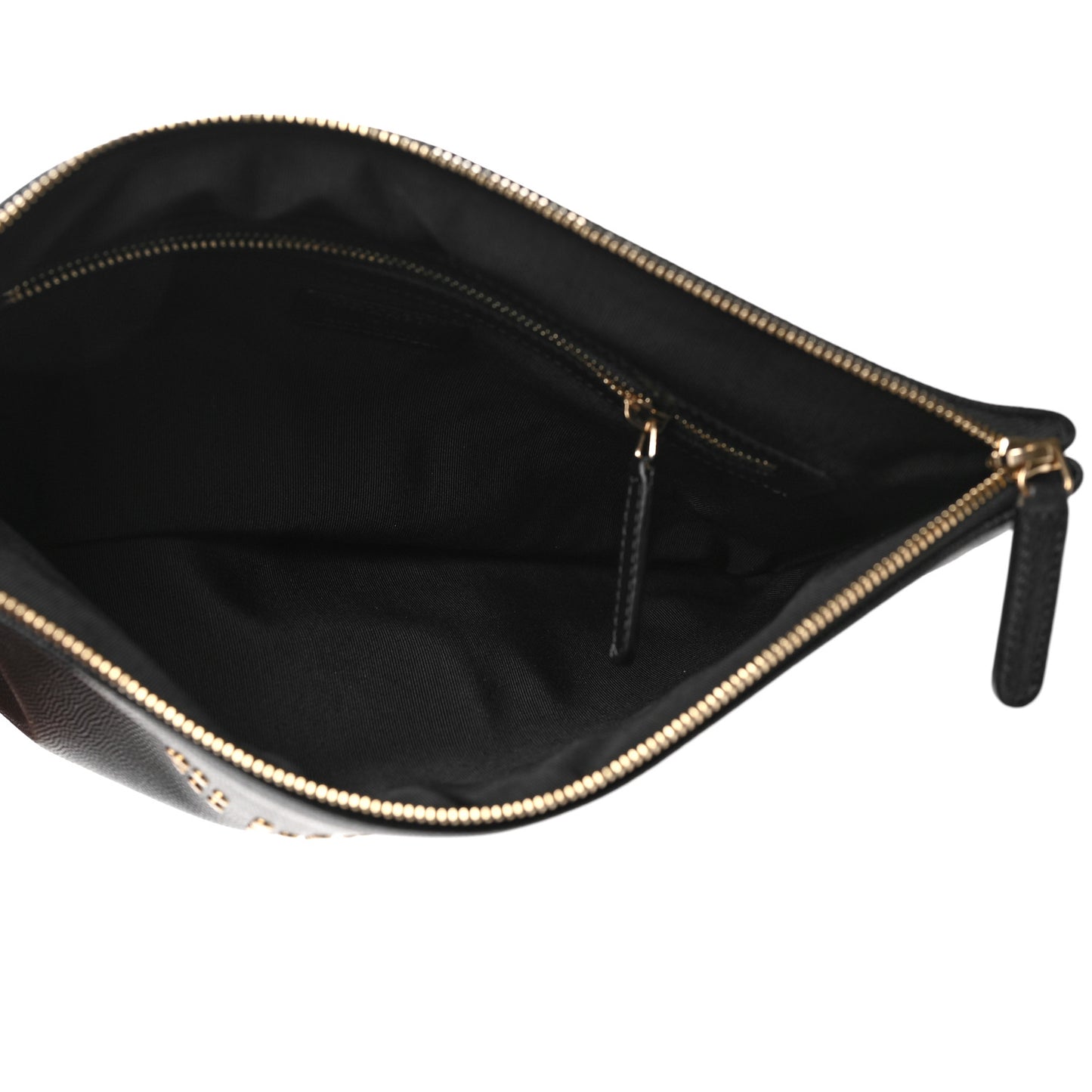 Caviar Studded Medium Deauville Pouch Black