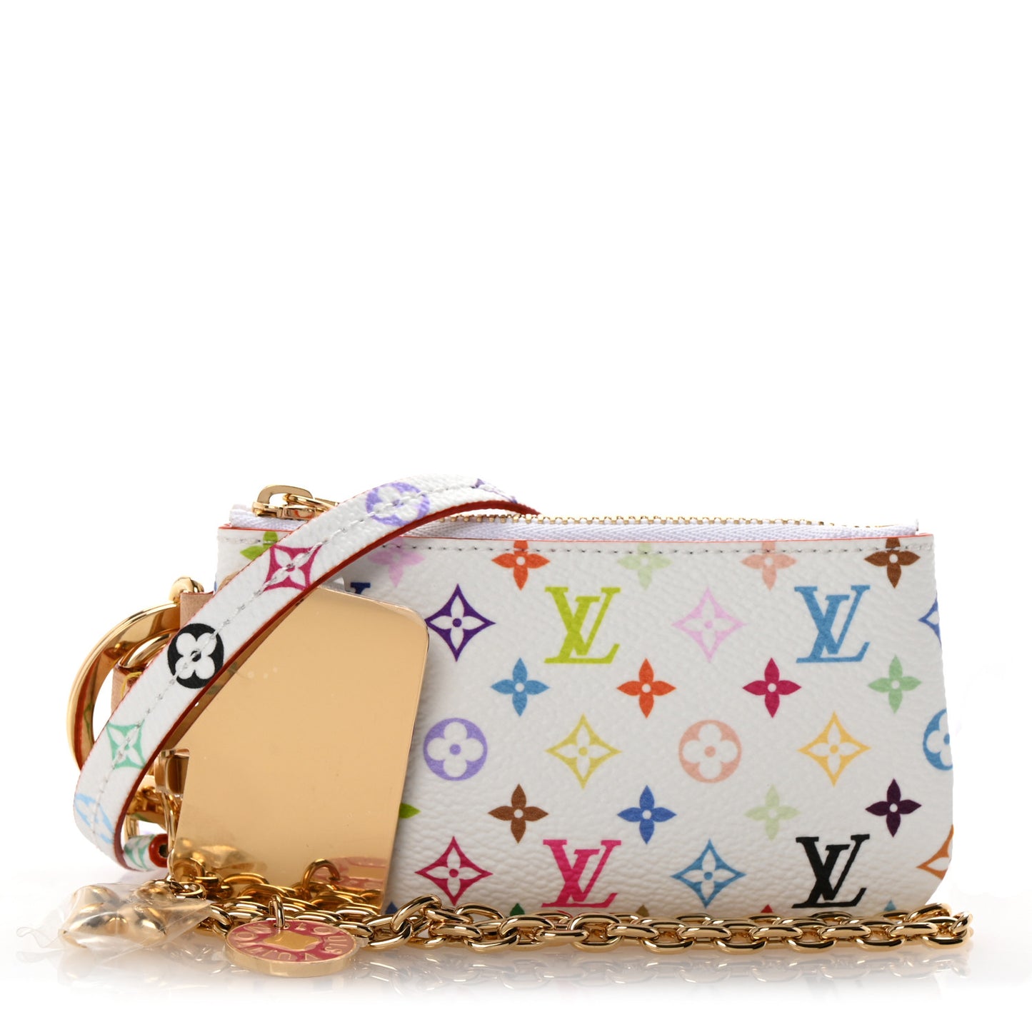 LV X TM Monogram Multicolor Phone Holder White