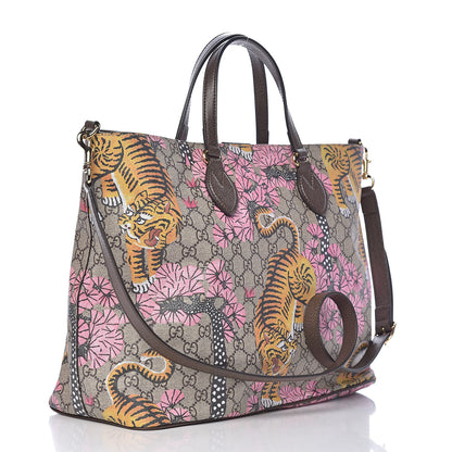Gucci Soft GG Supreme Monogram Bengal Medium Crossbody Tote Beige Pink 3 of 10