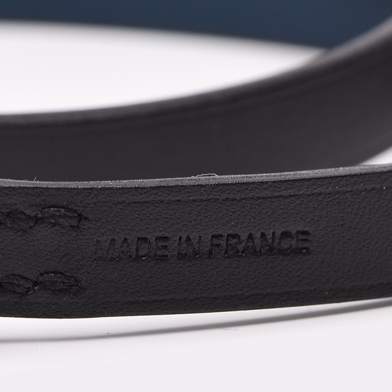 Hermes Chamonix Swift Paddock Double Tour Bracelet T4 Black Bleu De Prusse 4 of 8