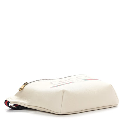 Gucci Grained Calfskin Logo Belt Bag White 4 of 9