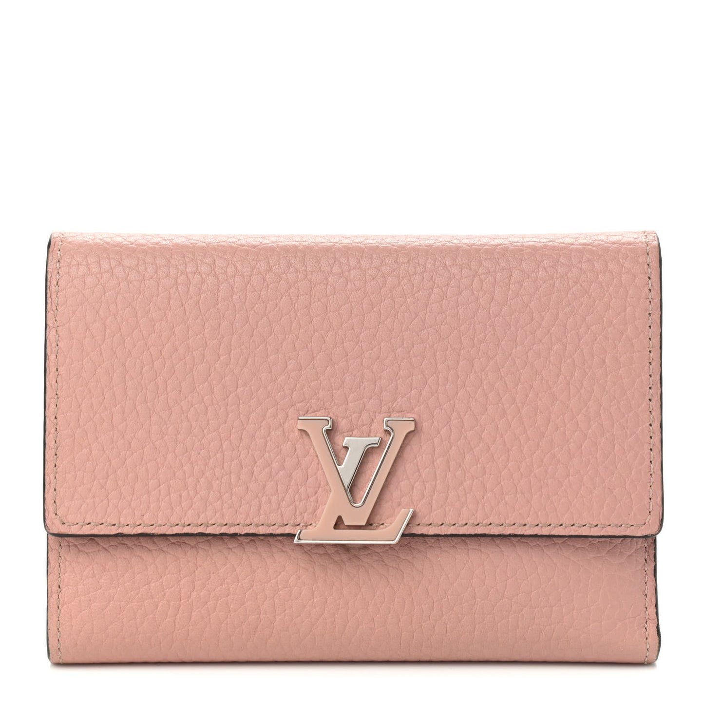 Taurillon Capucines Compact Wallet Magnolia