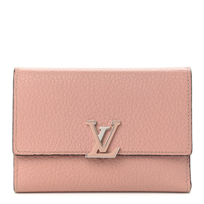 Louis Vuitton Taurillon Capucines Compact Wallet Magnolia 1 of 9