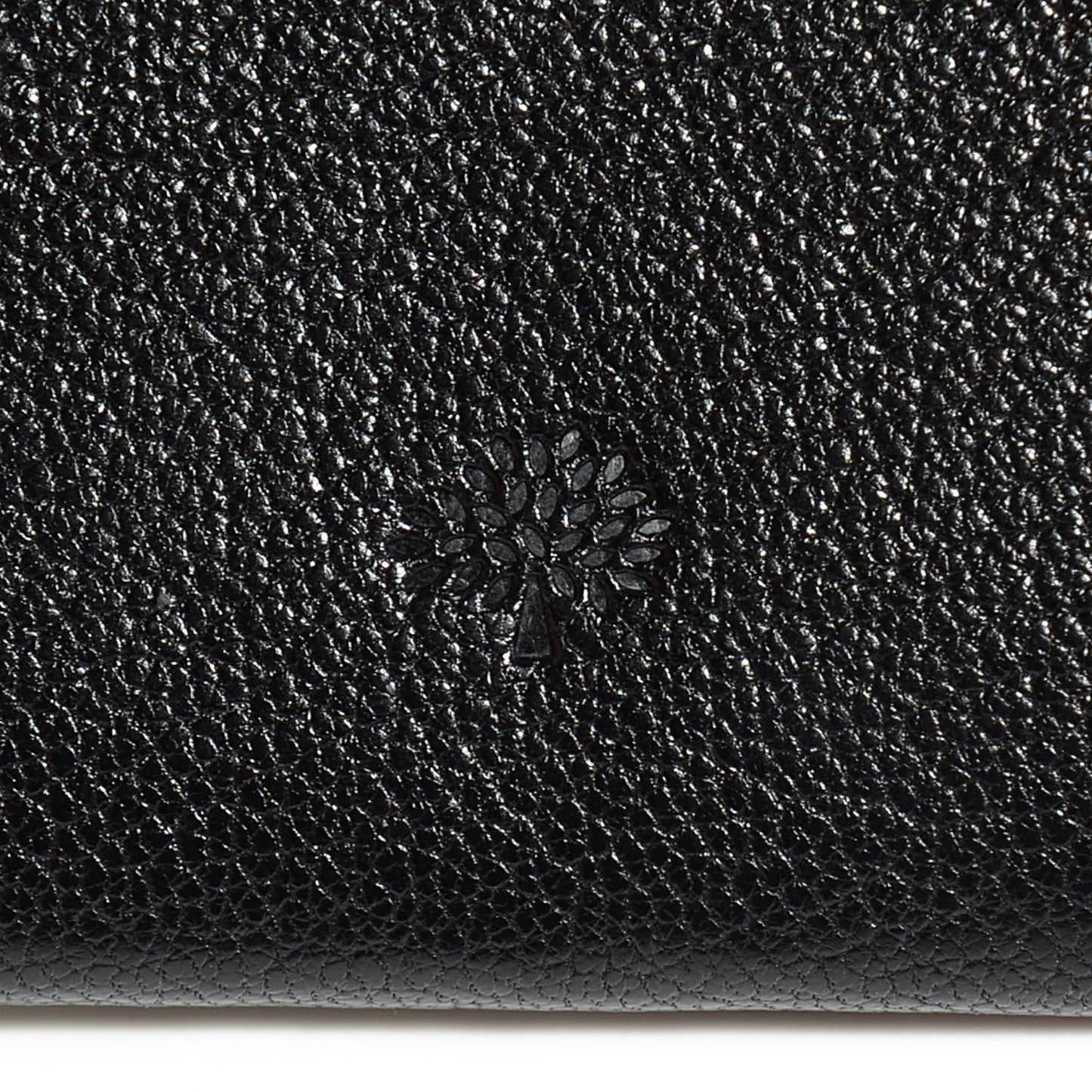 Glossy Goatskin Dome Rivet French Purse Wallet Black