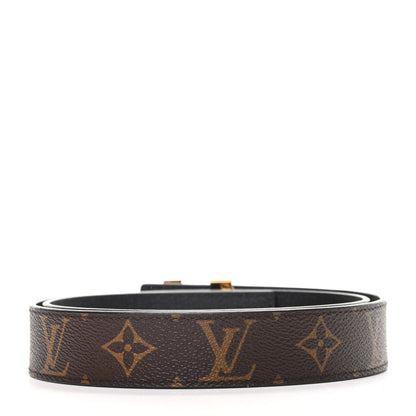 Louis Vuitton Calfskin Monogram 30mm LV Initiales Reversible Belt 80 32 Black 2 of 6