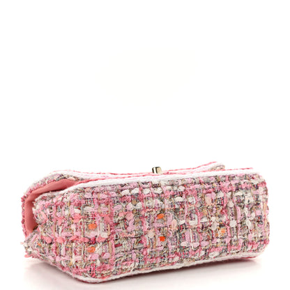 Chanel Tweed Braid Mini Flap White Pink 4 of 14