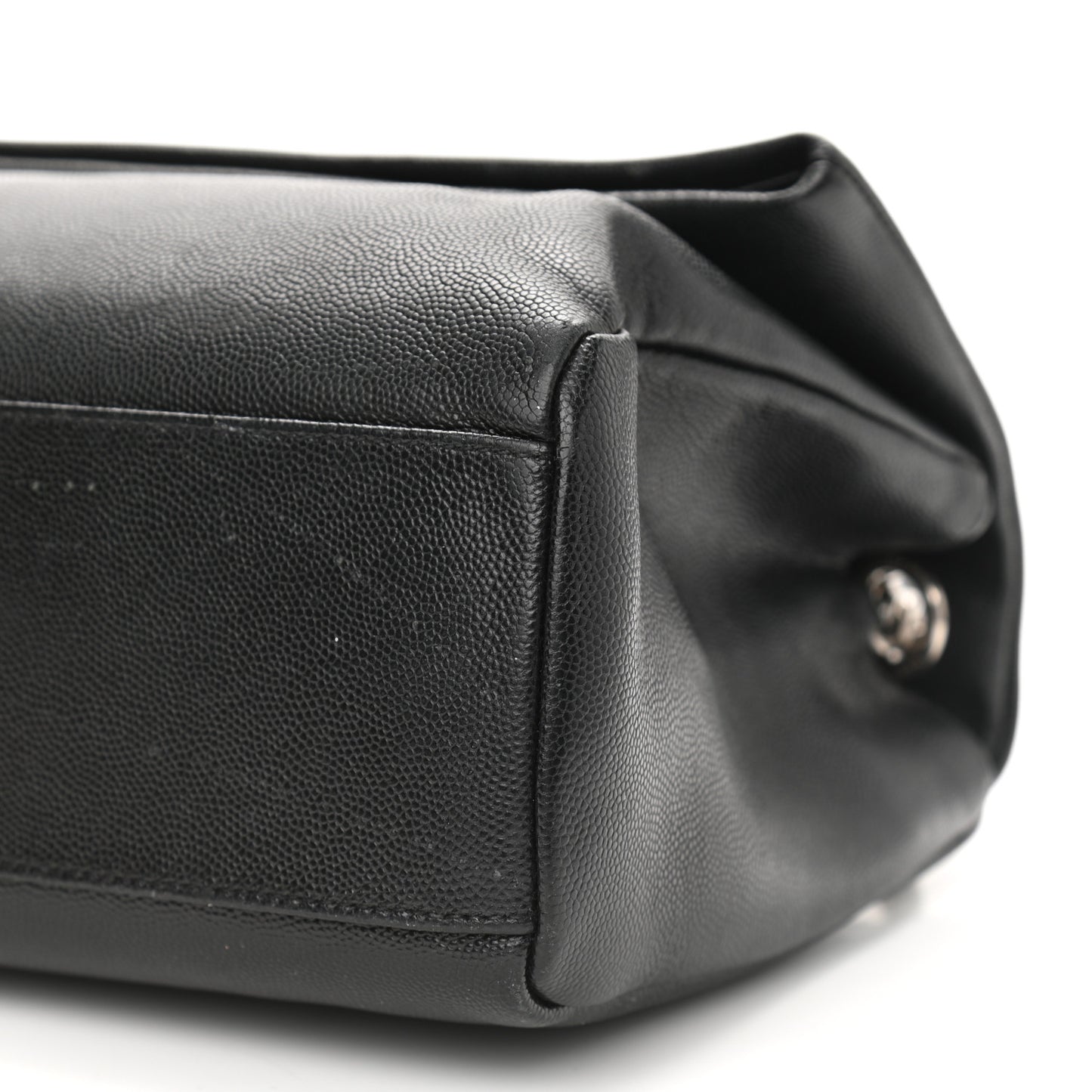 Grain De Poudre Medium West Hollywood Monogram Fold-Over Black