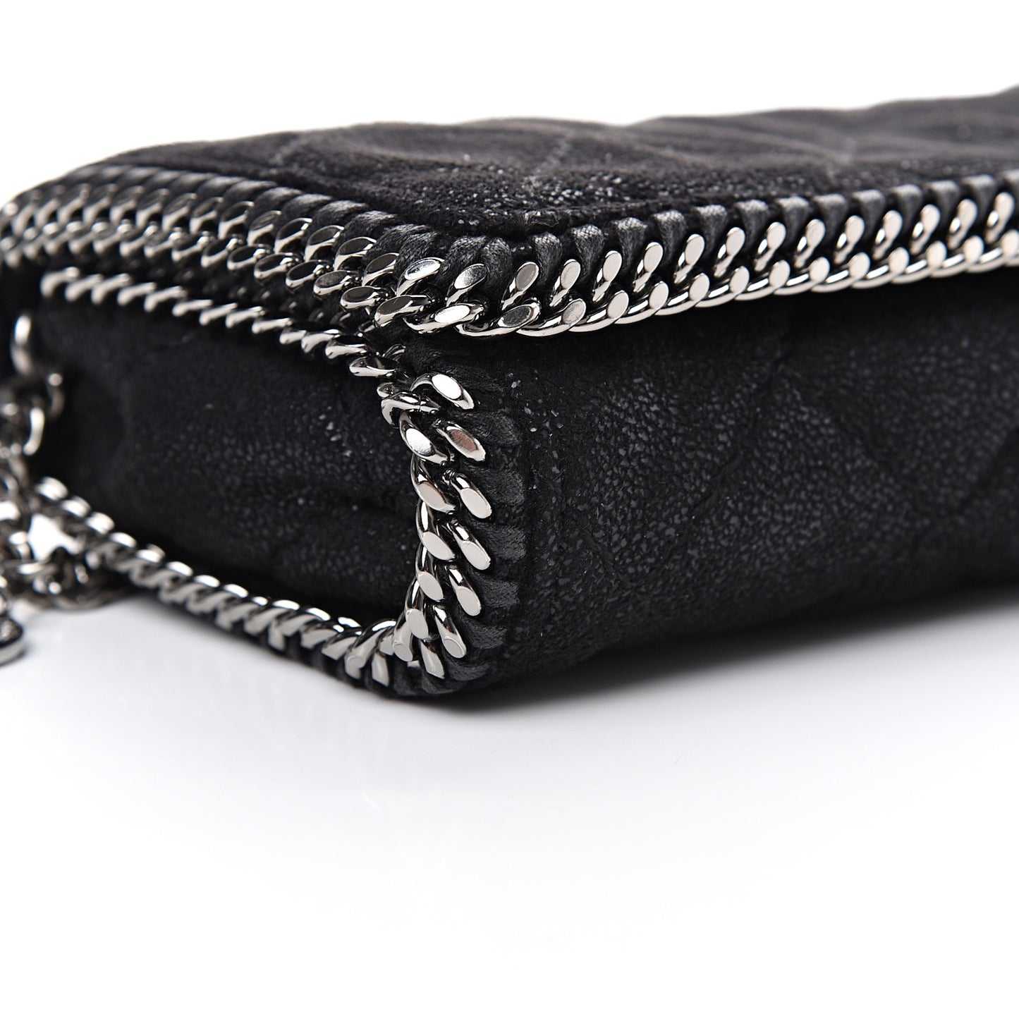 Shaggy Deer Quilted Falabella Crossbody Bag Black