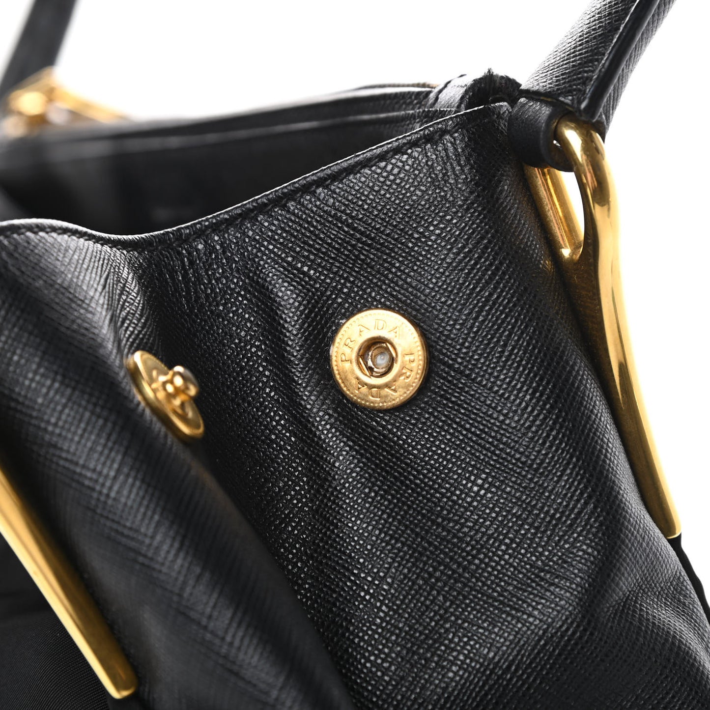 Tessuto Nylon Saffiano Tote Black