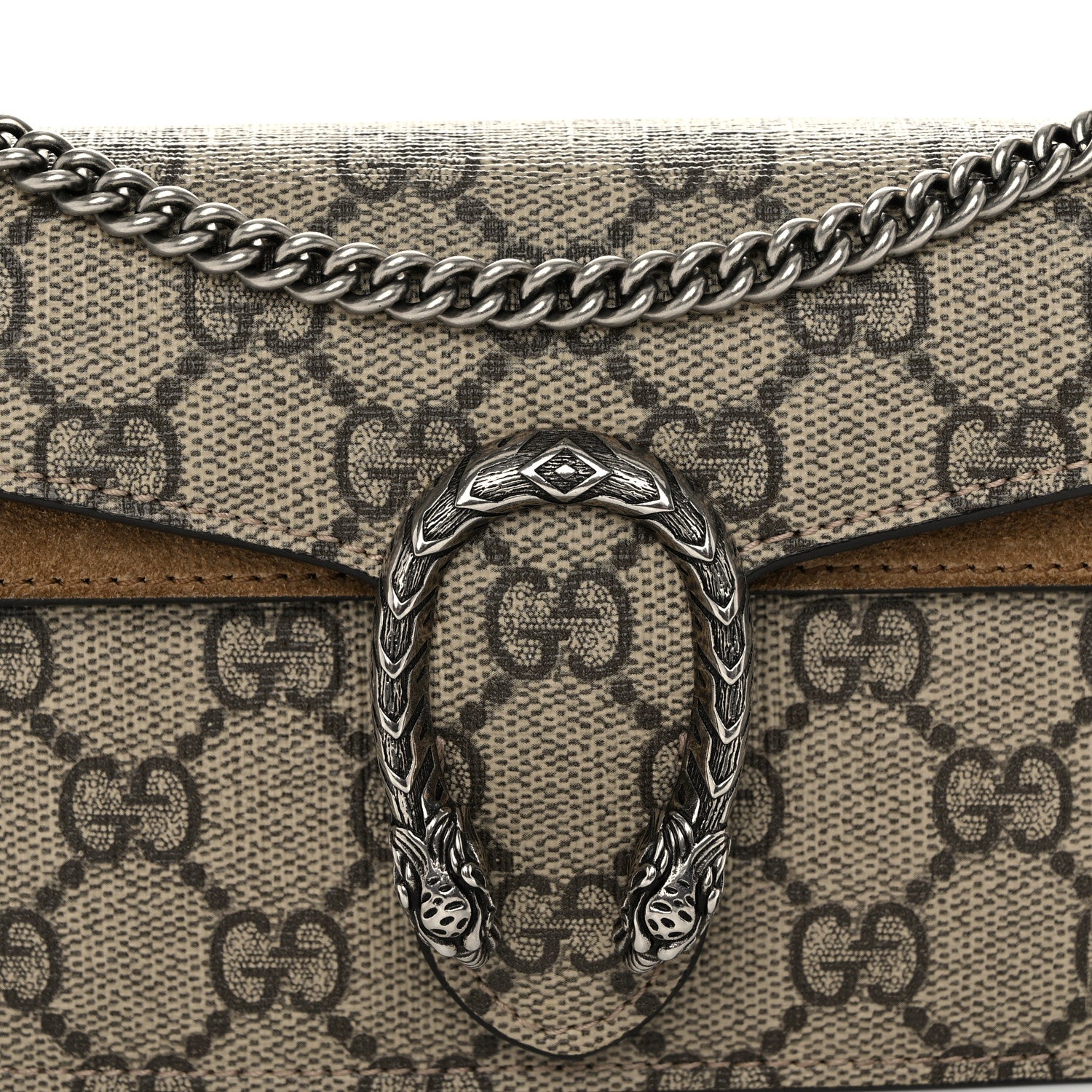 Gucci GG Supreme Monogram Super Mini Dionysus Shoulder Bag Taupe 7 of 9