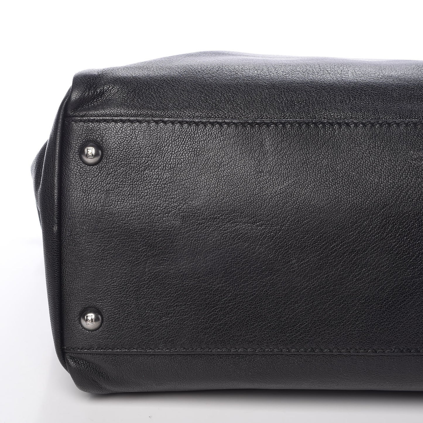 Goatskin Large Peekaboo Iconic Satchel Black Lampone
