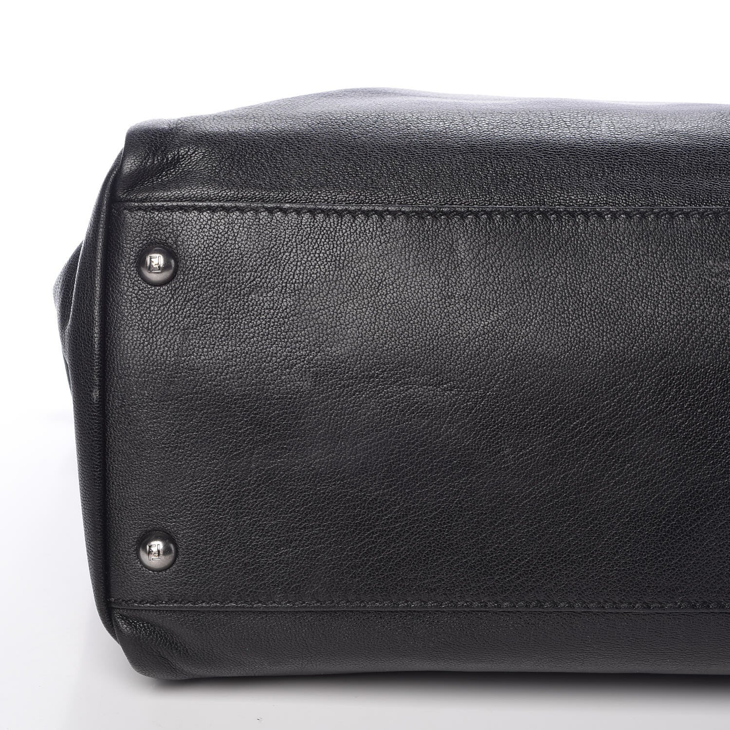 Fendi Goatskin Large Peekaboo Iconic Satchel Black Lampone 22 of 25