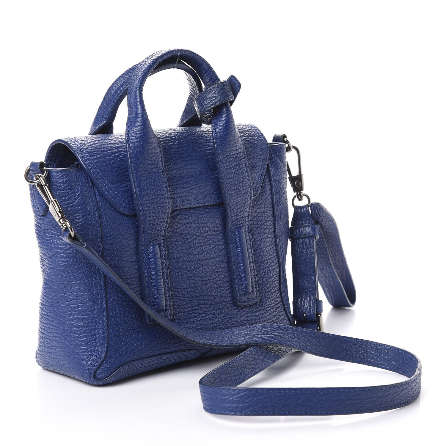 3.1 Phillip Lim 3.1 Textured Calfskin Mini Pashli Satchel Cobalt 3 of 9