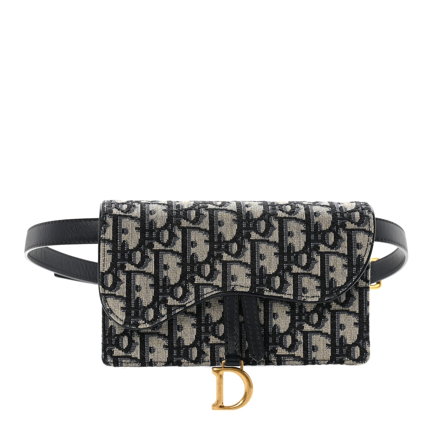 Christian Dior Oblique Saddle Belt Bag Blue 1 of 8