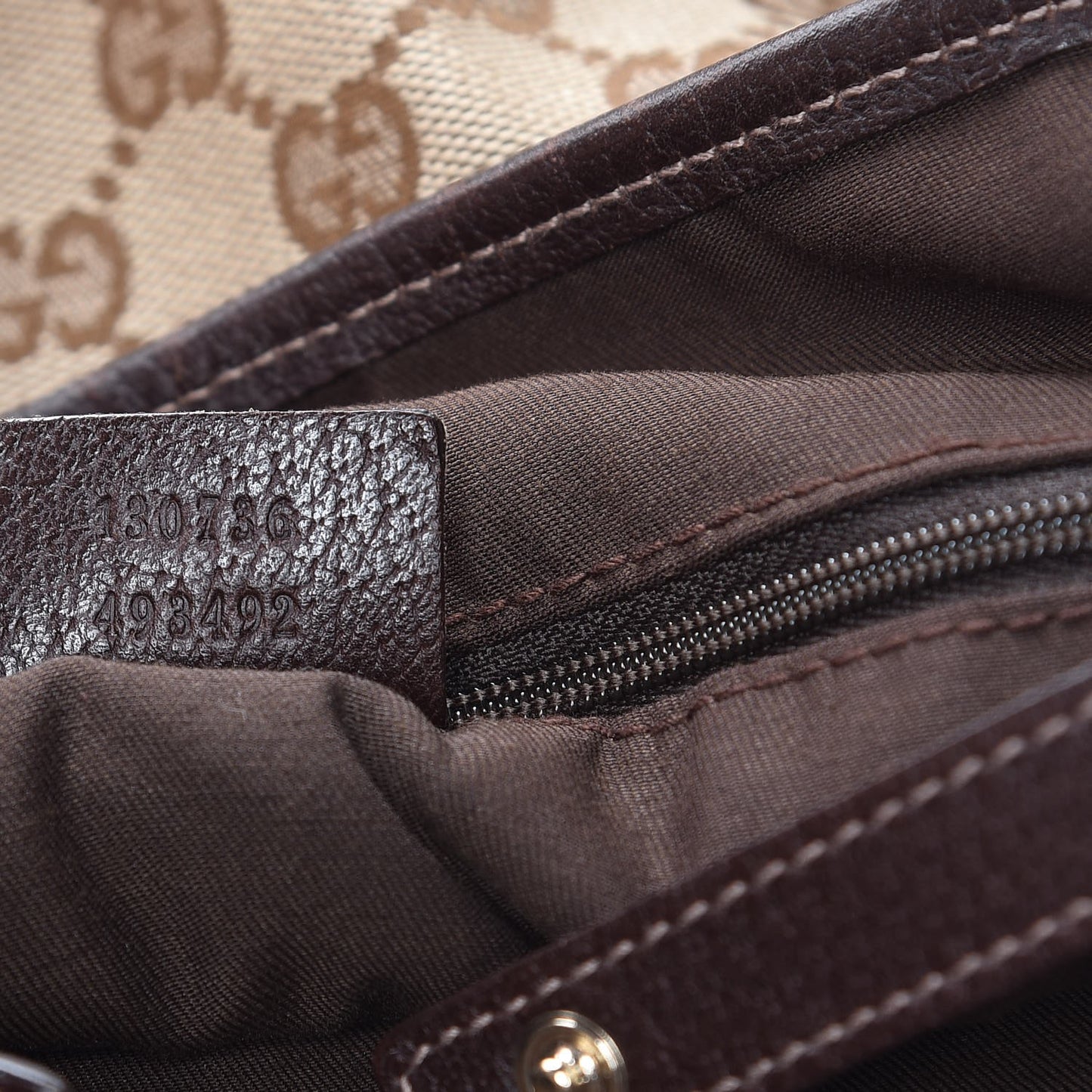 Monogram Medium Abbey Shoulder Bag Dark Brown