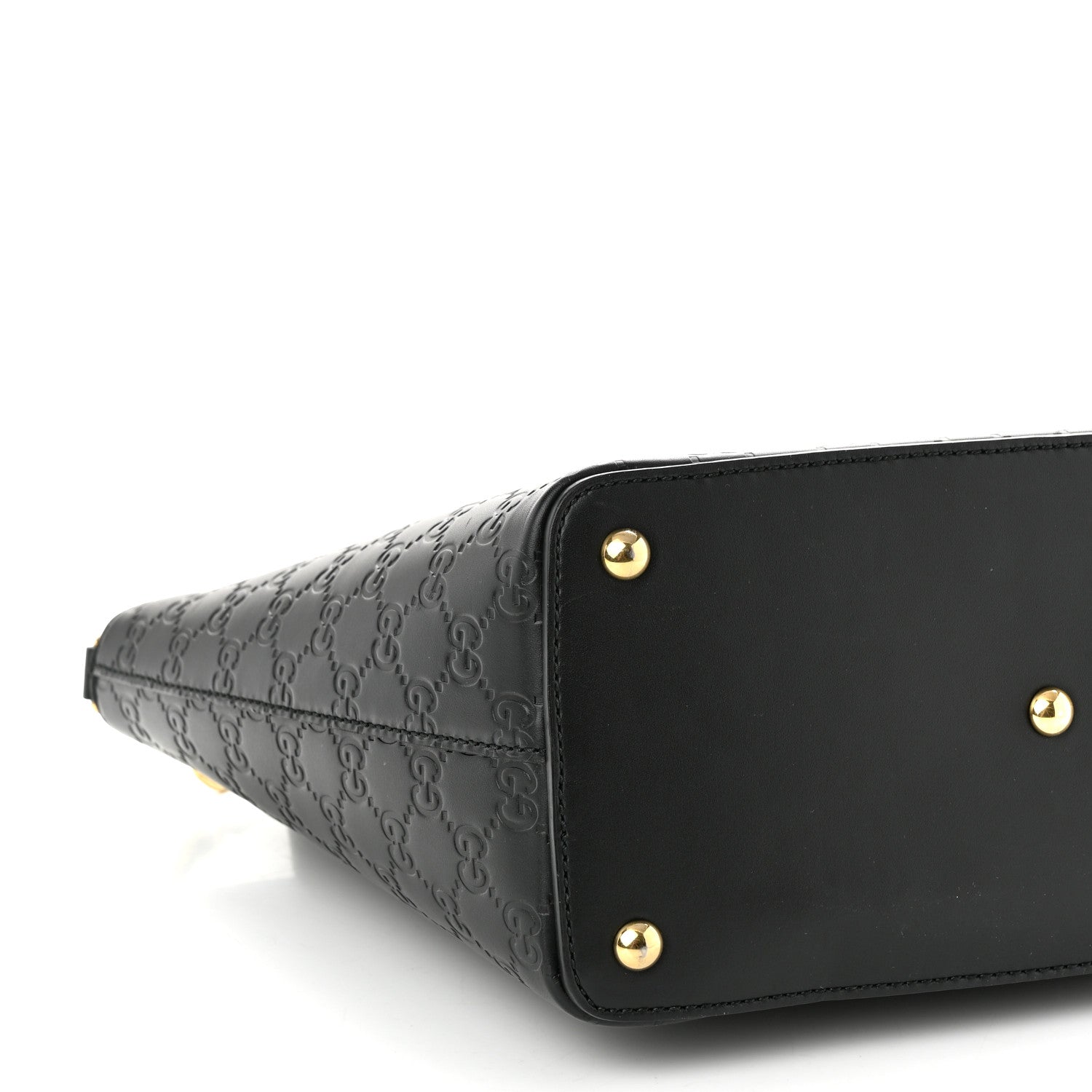 Gucci Guccissima Small Zippered Bucket Tote Black 9 of 11