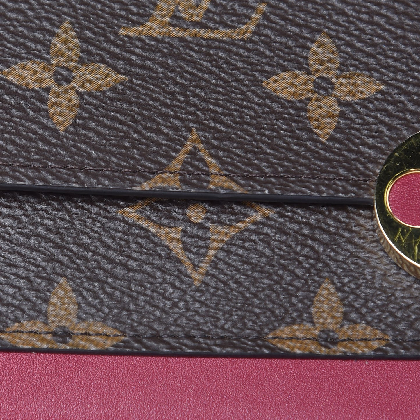 Monogram Flore Chain Wallet Fuchsia