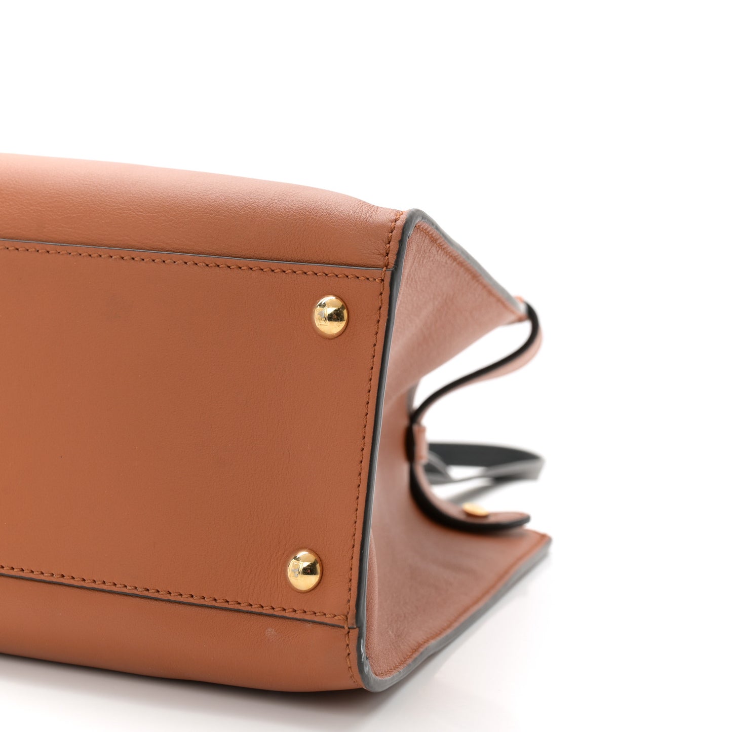 Vitello Seta Century Small Peekaboo X-Tote Brandy Black