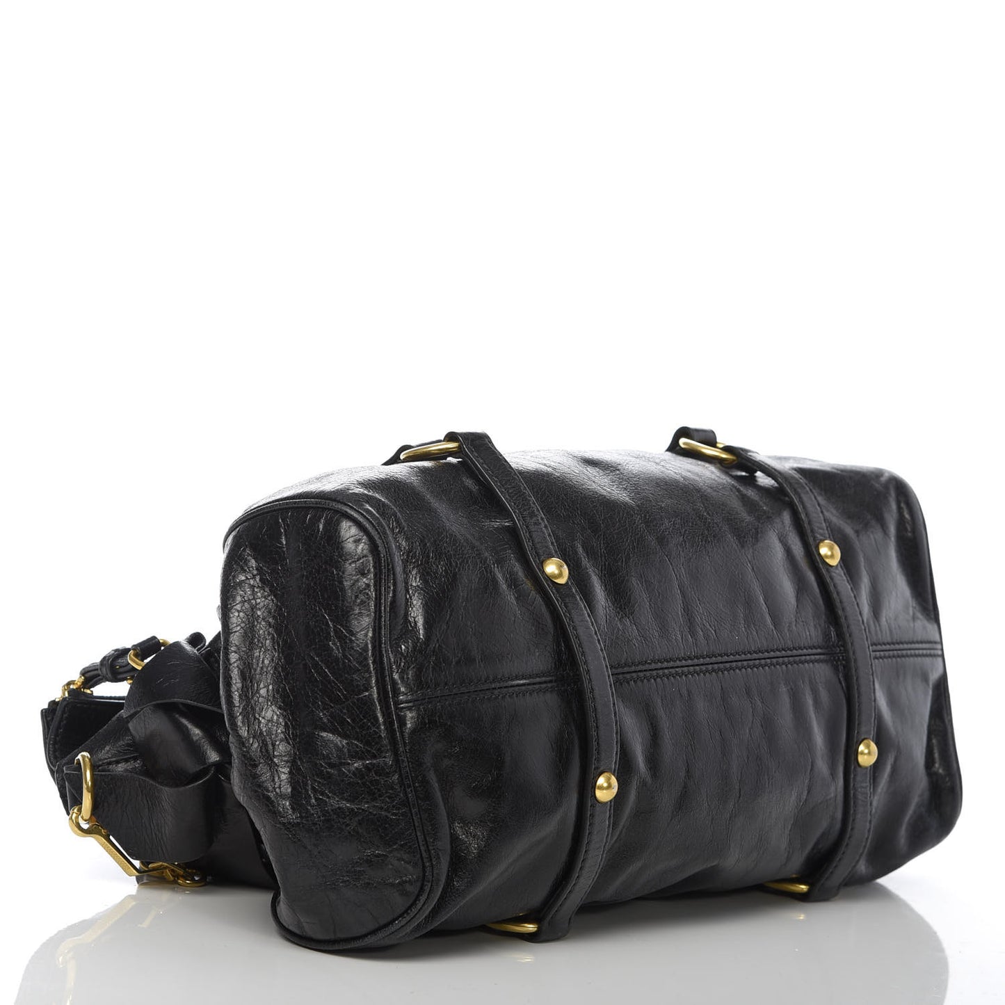 Vitello Lux Medium Bow Bag Black