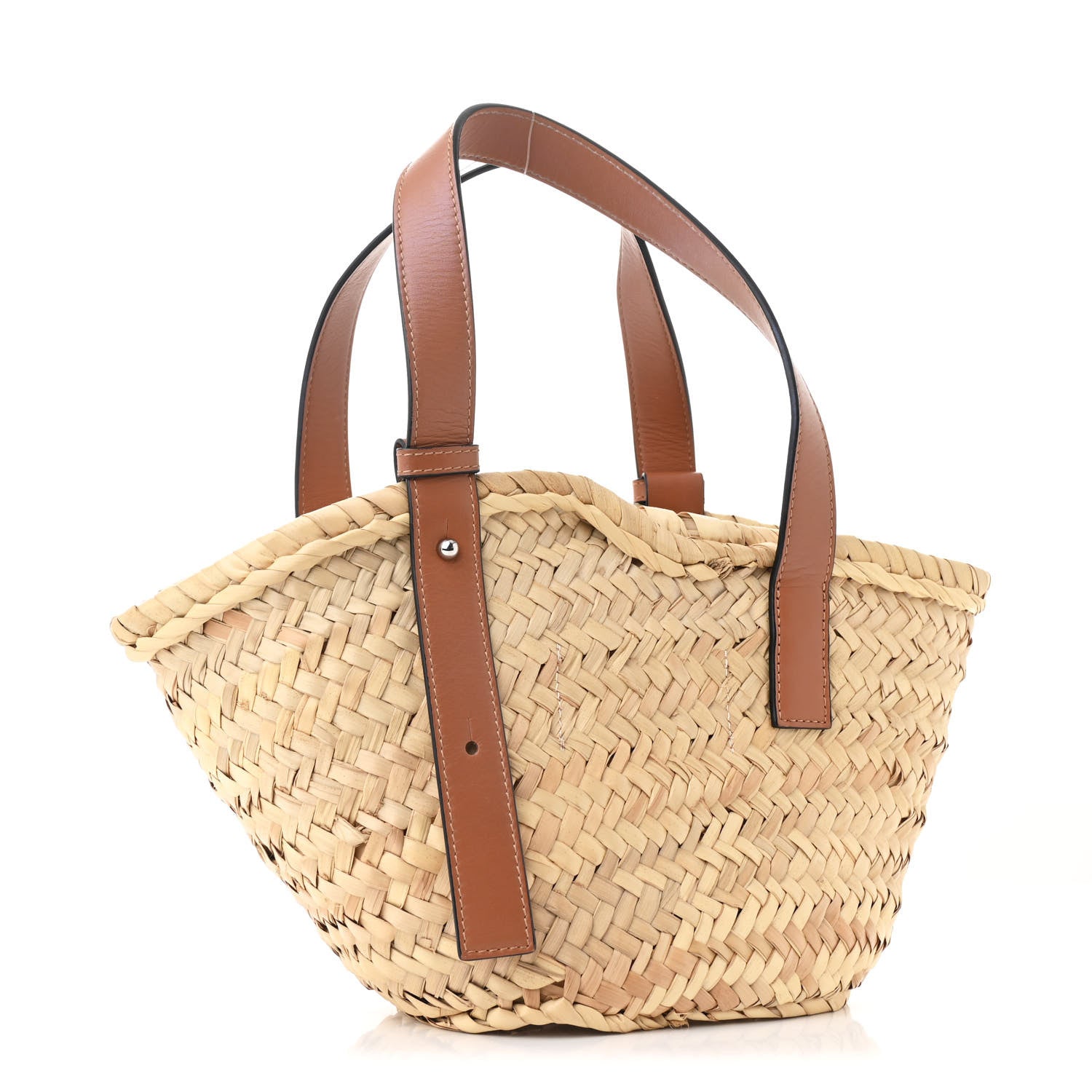 Loewe X MY NEIGHBOR TOTORO Raffia Dust Bunnies Basket Tote Bag Black Tan 3 of 10