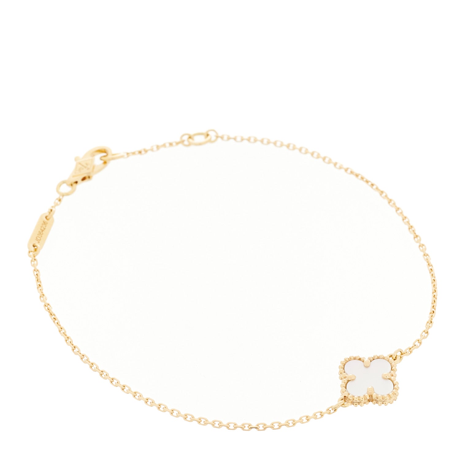 Van Cleef & Arpels 18K Yellow Gold Mother of Pearl Sweet Alhambra Bracelet 1 of 5