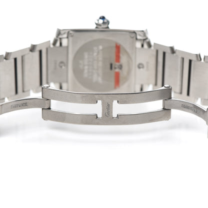 Cartier Stainless Steel Diamond Bezel 25mm Tank Francaise Quartz Watch 5 of 6