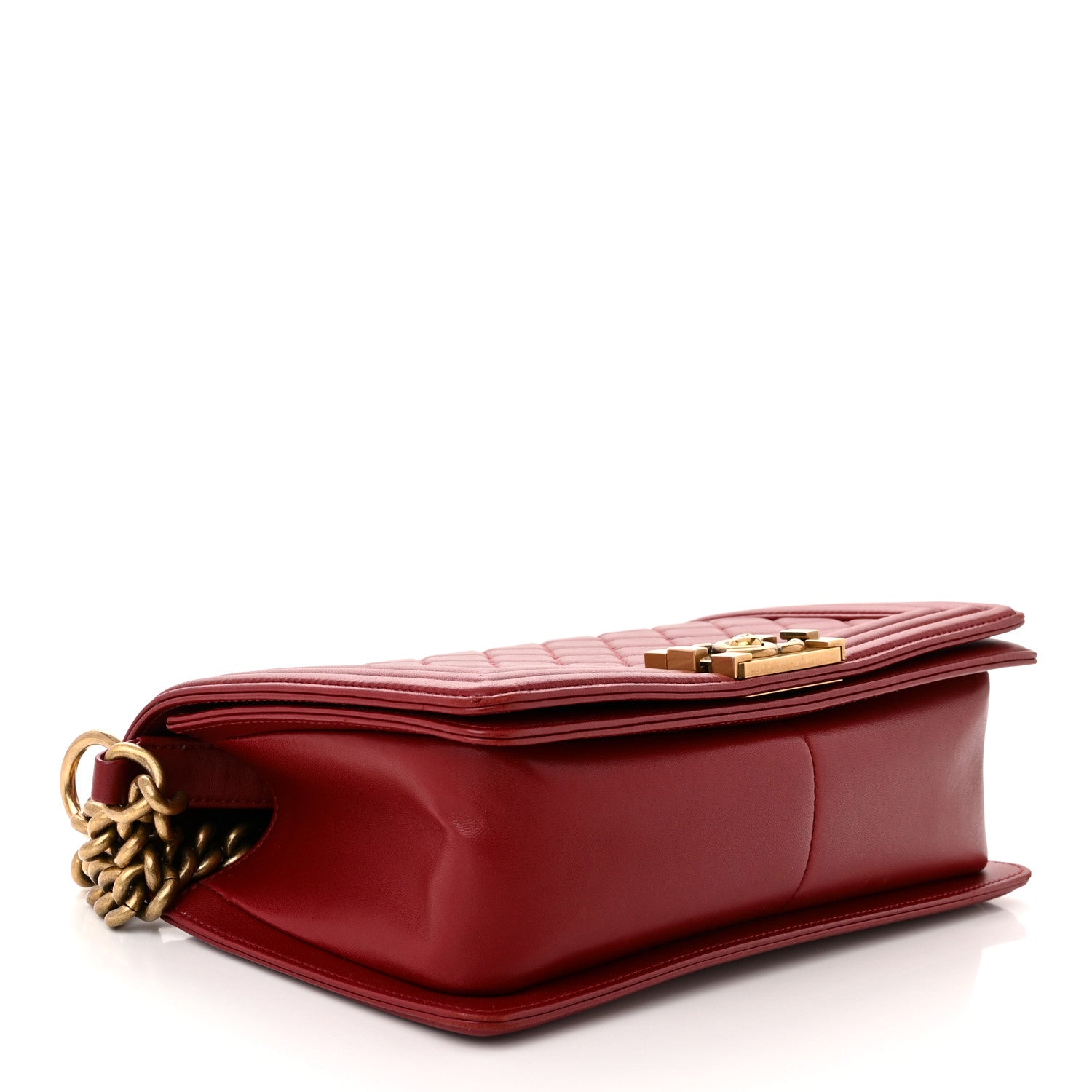 Chanel Lambskin Quilted Medium Boy Flap Dark Red 4 of 11