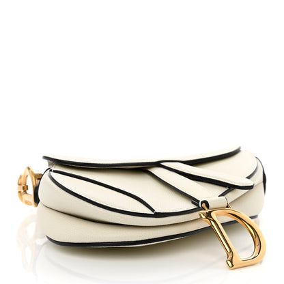Christian Dior Grained Calfskin Mini Saddle Bag White 4 of 10
