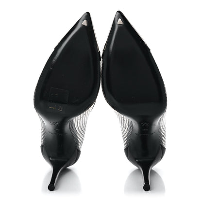 Louis Vuitton Calfskin Mesh PVC Urban Twist Pumps 36 Black 5 of 8