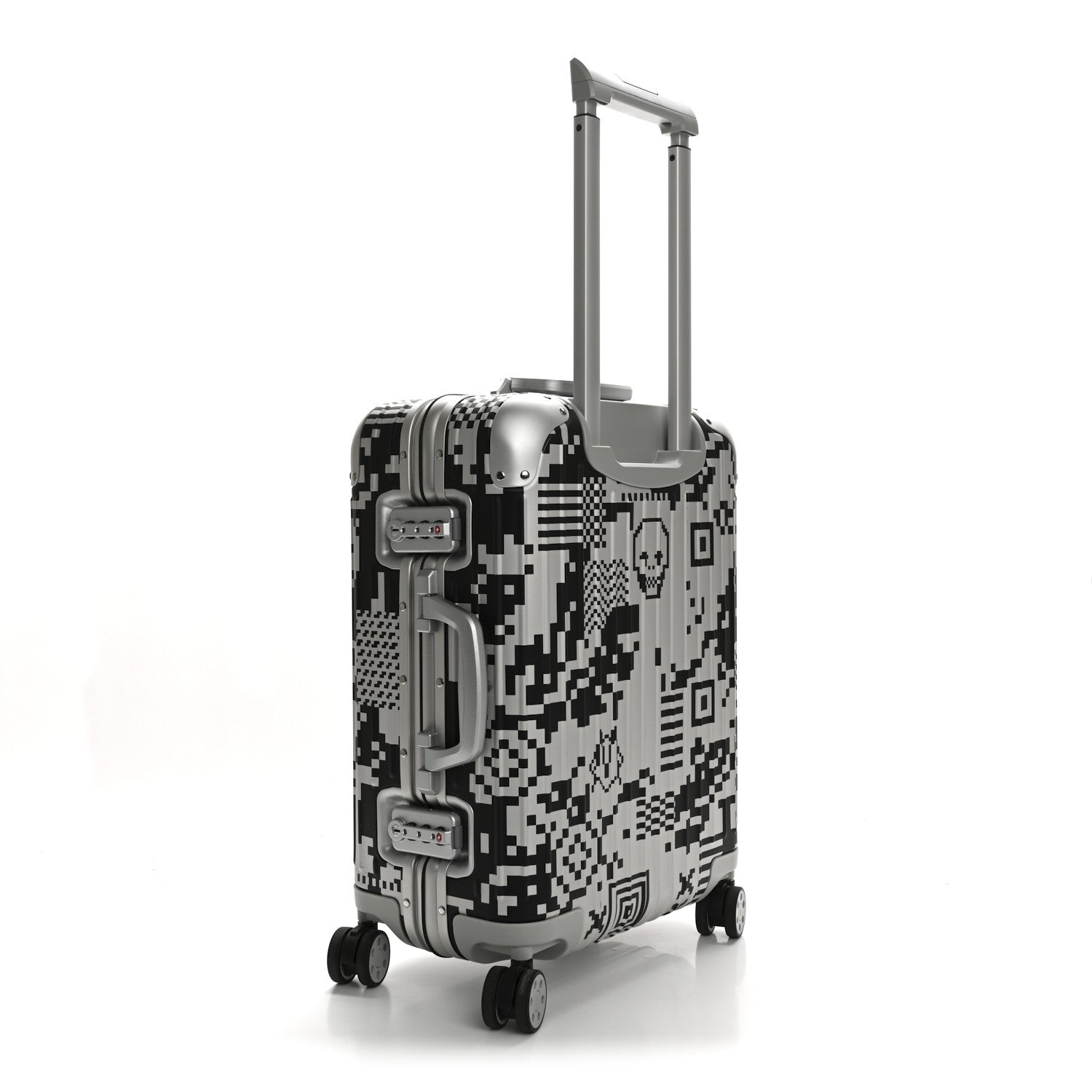 Rimowa X RTFKT Polycarbonate Printed Original Twist Cabin Silver Black 2 of 13