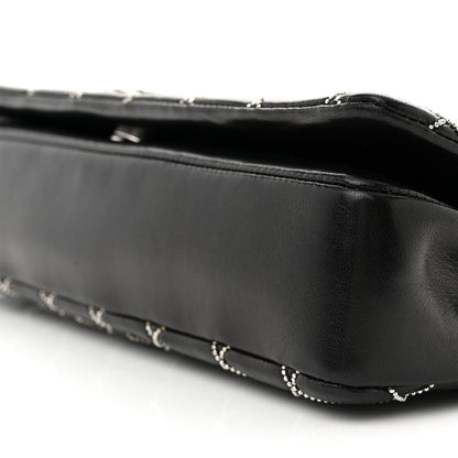 Chanel Lambskin Studded Medium Metal Beauty Flap Black 10 of 11