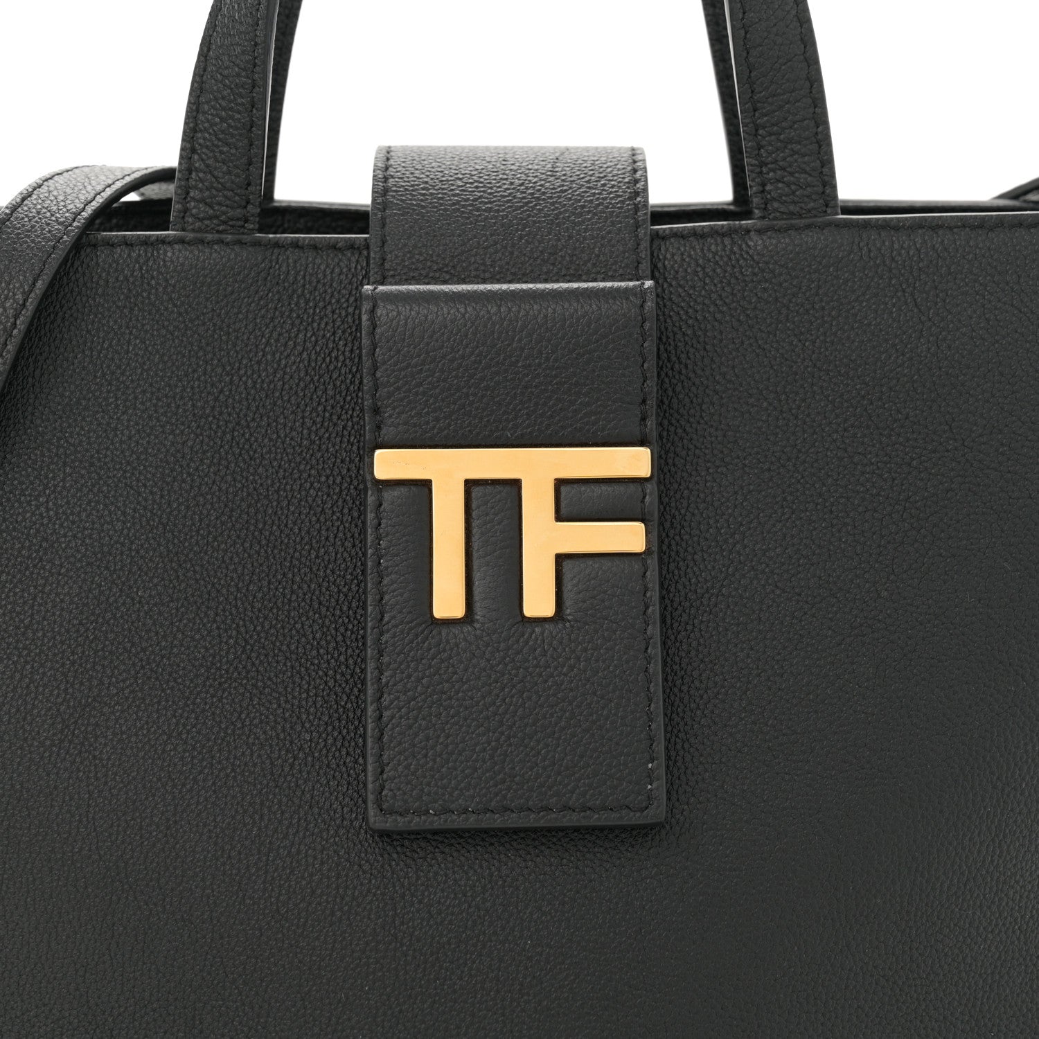 Tom Ford Grained Calfskin Mini TF East West Tote Black 8 of 10