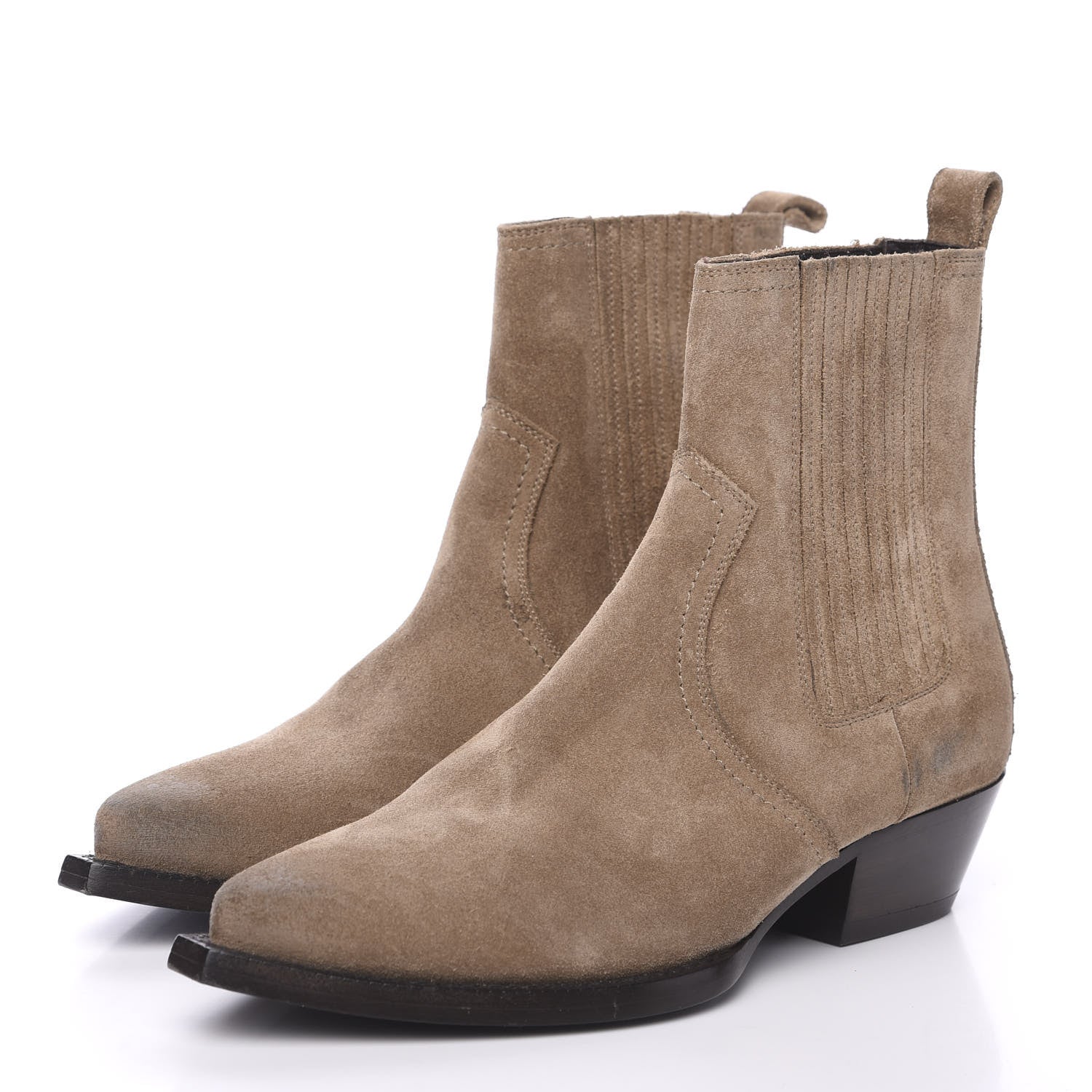 Saint Laurent Suede West Chelsea Boots 35 Sigaro 3 of 10