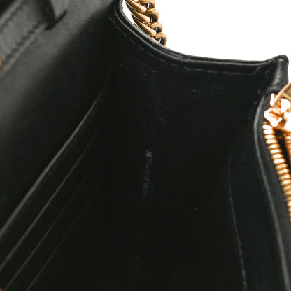 Balenciaga Shiny Goatskin Logo Embossed BB Wallet On Chain Black 12 of 12