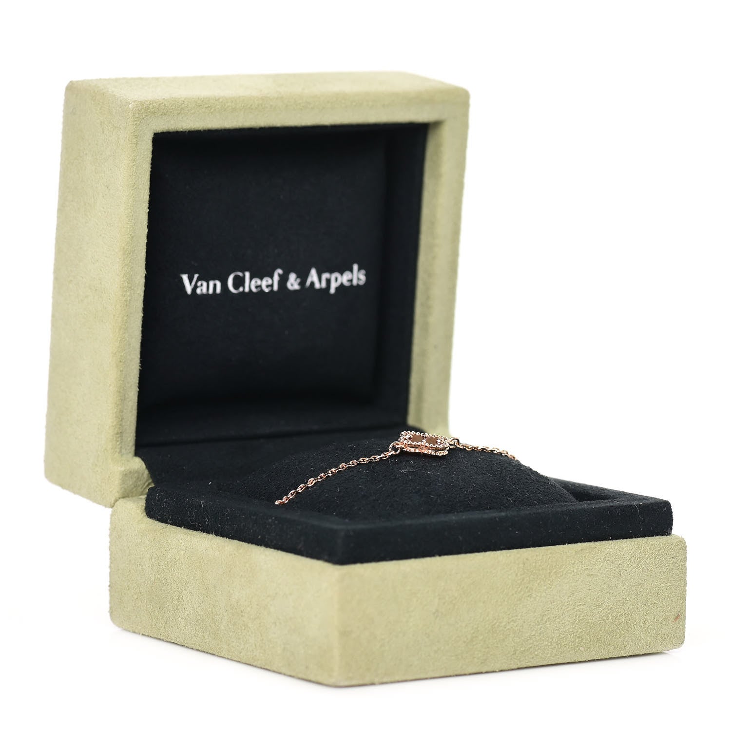 Van Cleef & Arpels 18K Rose Gold Carnelian Sweet Alhambra Bracelet 7 of 7