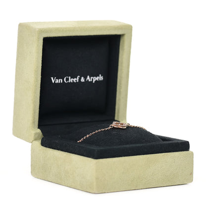 Van Cleef & Arpels 18K Rose Gold Carnelian Sweet Alhambra Bracelet 7 of 7