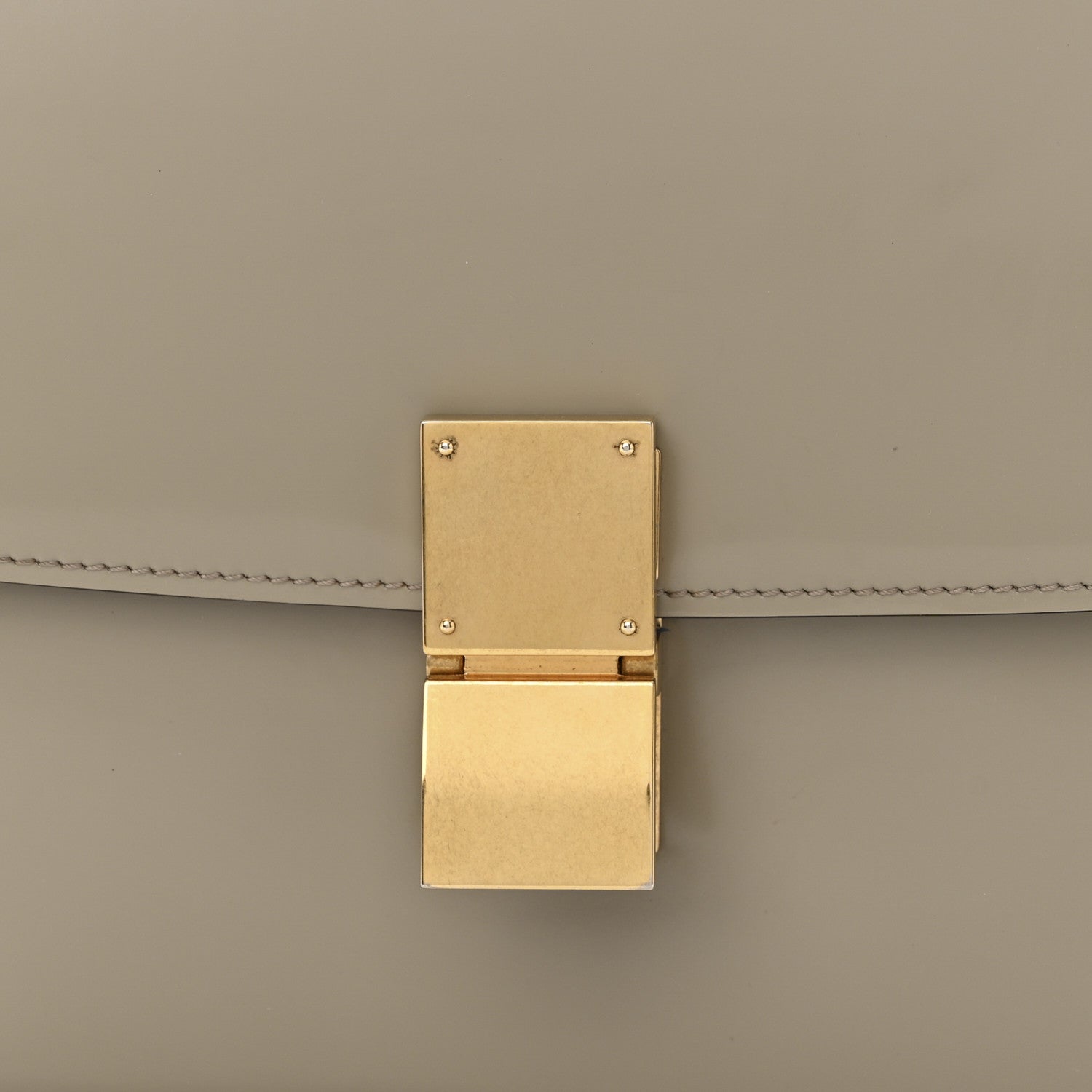 Celine Spazzolato Calfskin Medium Classic Box Flap Bag Taupe 9 of 11
