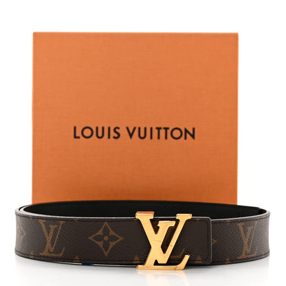Louis Vuitton Calfskin Monogram 40mm LV Initiales Reversible Belt 85/34 Black 8 of 8
