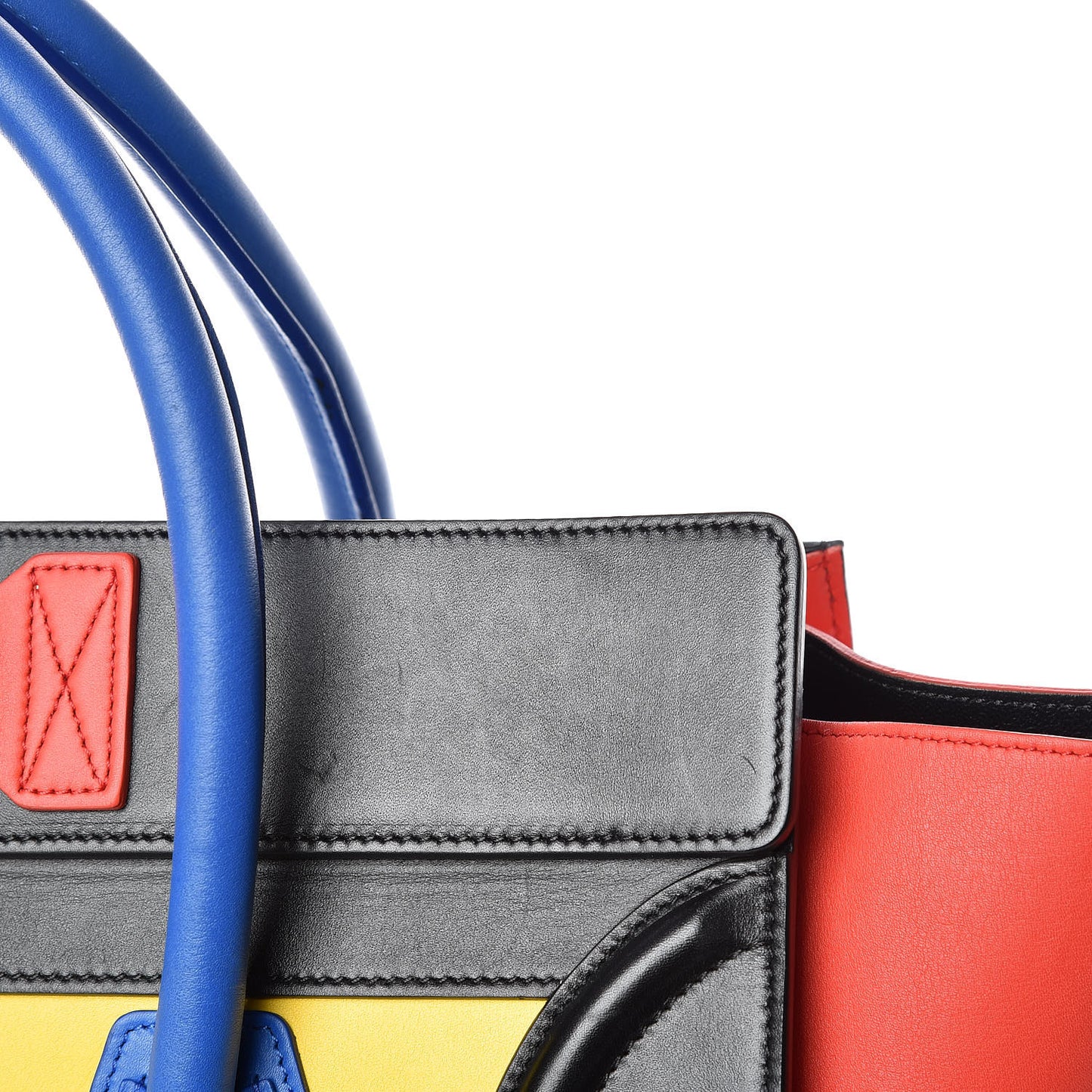 Smooth Calfskin Mini Tri-Color Luggage Sunflower