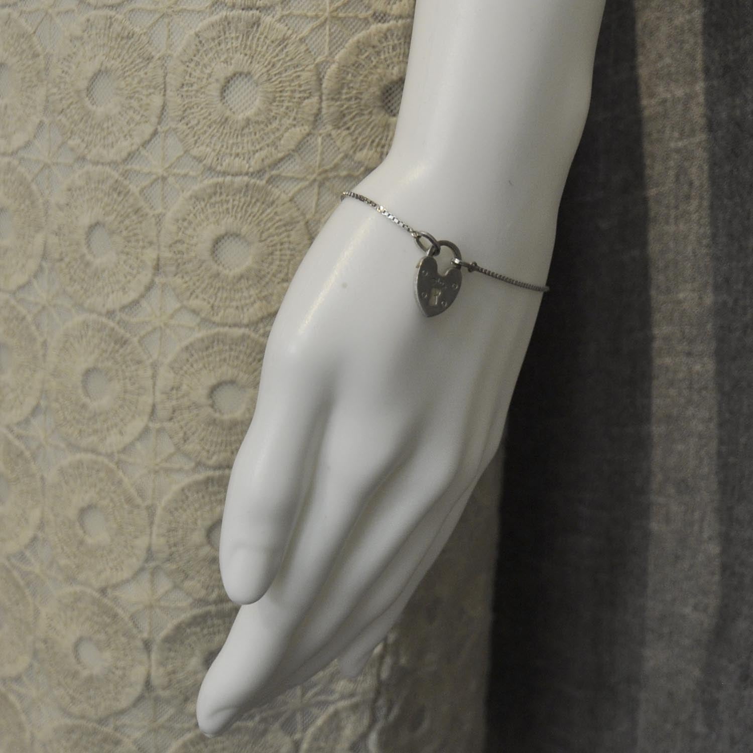 Christian Dior Love Heart Lock Bracelet Silver 2 of 3